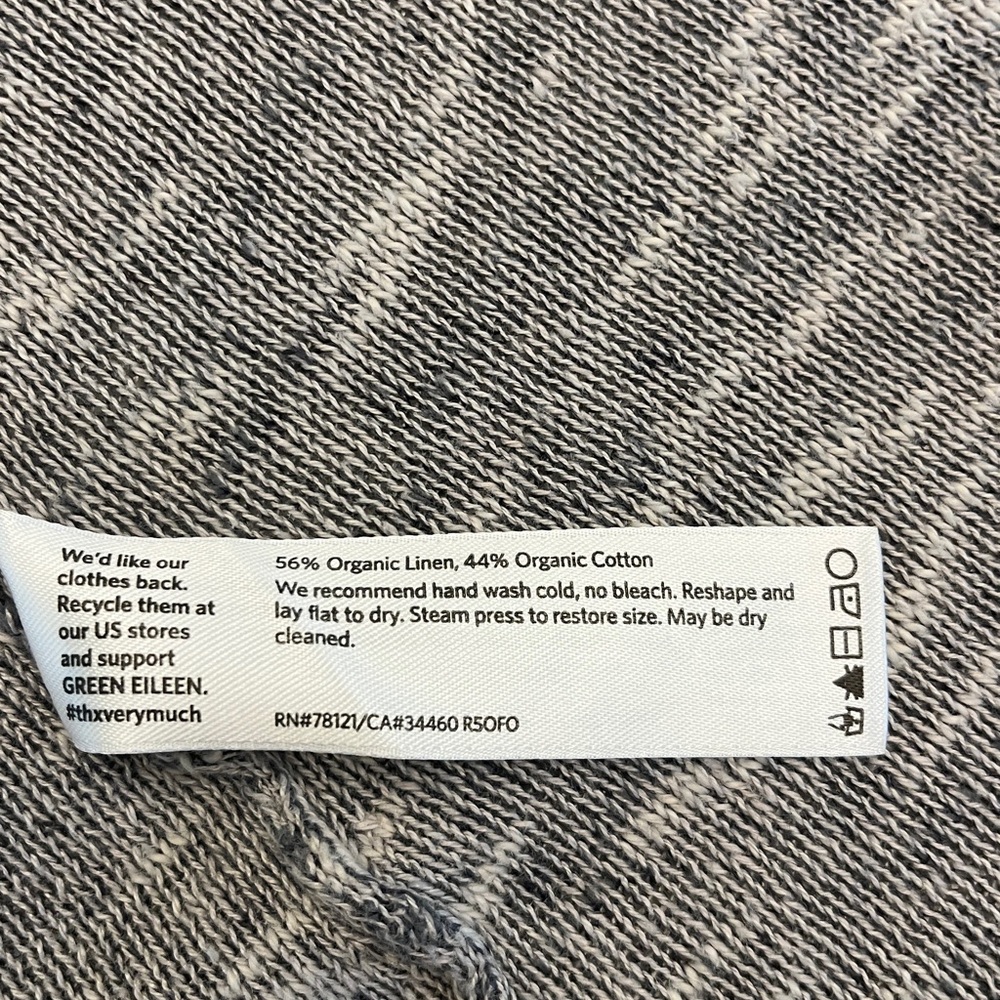 Eileen Fisher Cotton-linen Open-Front Cardigan - Picture 6 of 6